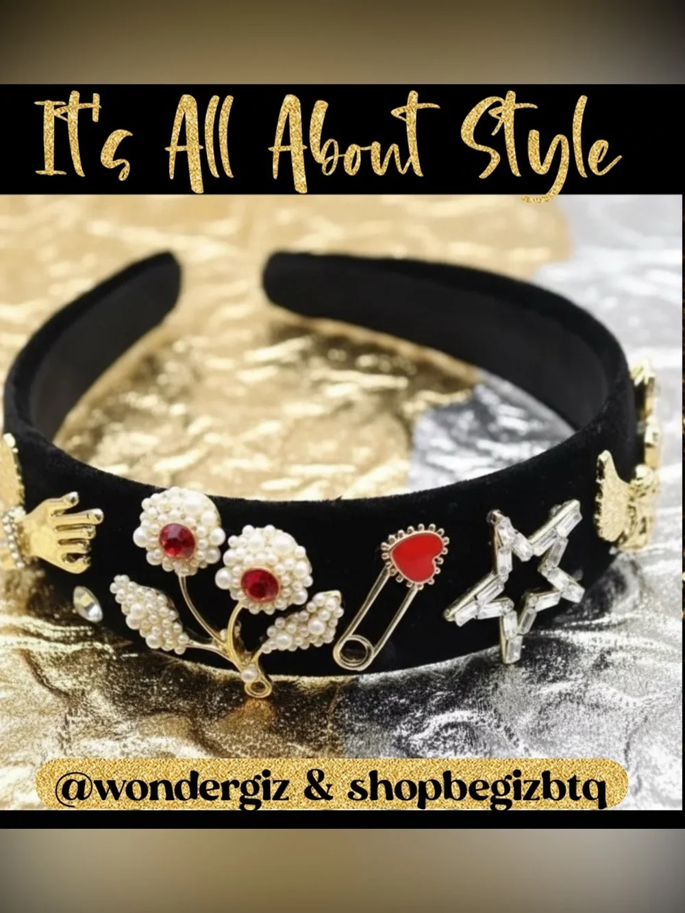 Unique & Stylish “Dolce Gabbana Style” Glamorous Headband PRICE FIRM